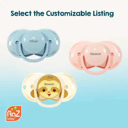 Vista 7 de RaZbaby Keep-It-Kleen - Paquete de 2 chupetes para bebé, se cierra cuando se cae, pezón de ortodoncia de silicona sin BPA, ideal para viajes