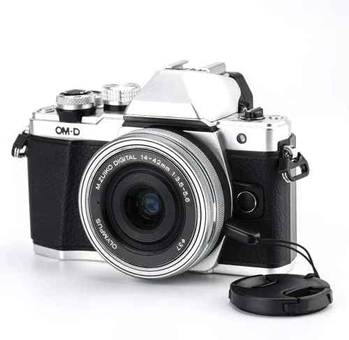 Vista 5 de 2 paquetes de cubiertas de lente frontal de 37 mm con protector de tapa de lujo para lente Olympus 14-42mm 1:3.5-5.6 EZ Kit en Olympus OM-D EM10