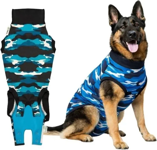 Vista 18 de Traje de recuperación Suitical para perros, de color negro, XXXS, Negro