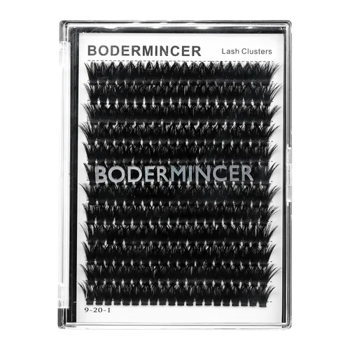 Vista 4 de Bodermincer 7D/10D/20D/30D/40D/50D/60D/80D/100D Rizo D, 240 unidades, extensiones de pestañas postizas, individuales y en racimo, pestañas falsas