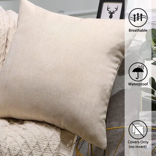Vista 6 de OTOSTAR Paquete de 2 fundas de almohada impermeables para interiores y exteriores de 18 x 18 pulgadas, fundas de almohada decorativas para jardín