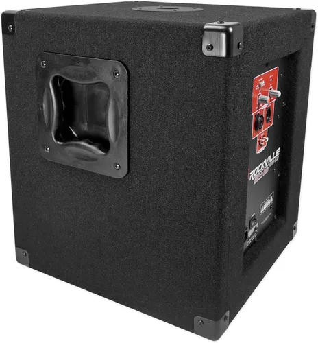 Vista 6 de Rockville RBG10S - Subwoofer PA con alimentación, compacto, de 10 pulgadas, 1200W, graves profundos, crossover variable, limitador incorporado
