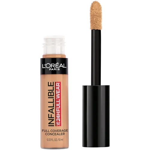 Vista 24 de L'Oreal Paris Makeup Infalible Full Wear Corrector mate impermeable, cobertura completa, tono de piel claro (Porcelain), 0.33 fl oz