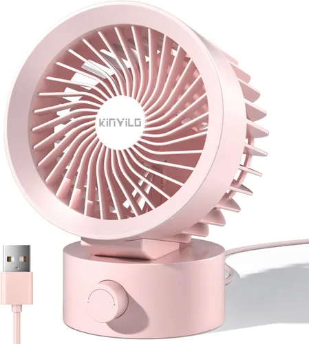Vista 11 de Ventilador de escritorio USB pequeño, silencioso, velocidad continua, ajuste flexible, mini ventiladores para el hogar, oficina, dormitorio