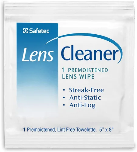 Vista 5 de Safetec - Toallitas de limpieza para lentes y gafas (2 paquetes de 100 unidades - 200 paños de limpieza)