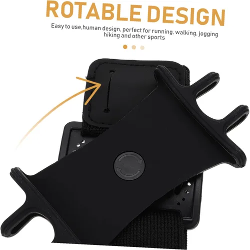Vista 5 de DOITOOL Banda giratoria de silicona para teléfono con alta elasticidad para correr, ciclismo, deportes al aire libre, cómodo soporte de muñeca