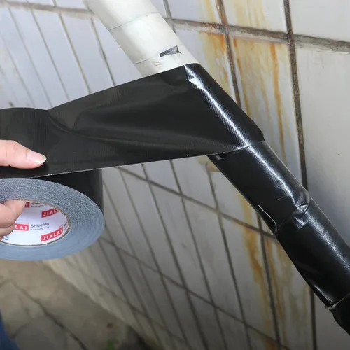 Vista 8 de JIALAI HOME Cinta de Conducto de 4 Pulgadas Negra, Grado Industrial 4 pulgadas x 55 yardas (164 pies), 9 Mil Resistente, Impermeable, Flexible, Sin