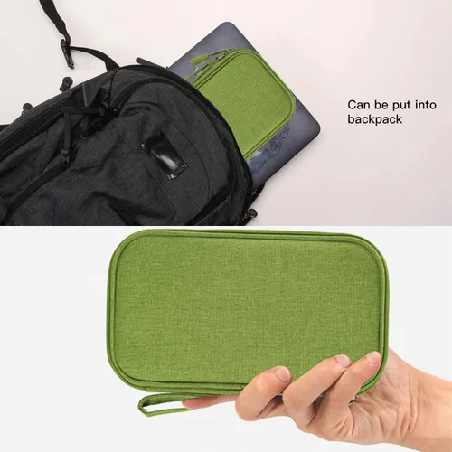 Vista 53 de Bolsa de organizador electrónico CAAORDKSO para viajes, USB, accesorios de cable, bolsa de organizador de accesorios electrónicos impermeable