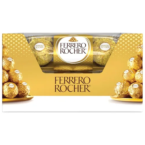 Vista 6 de Ferrero Rocher Chocolate con leche gourmet de avellana, dulces envueltos individualmente para regalo, 42 unidades (paquete de 2)