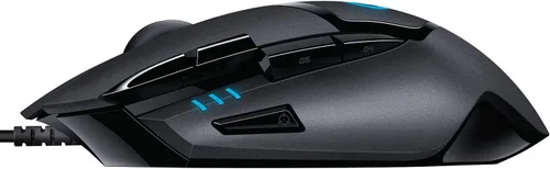 Vista 8 de Logitech G 402 Hyperion Fury Mouse para juegos con cable, 4,000 DPI, ligero, 8 botones programables, compatible con PCMac, color negro