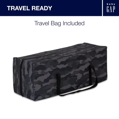Vista 11 de babyGap Deluxe Play Yard de Delta Children - Cuenta con un moisés extraíble y una mesa cambiadora, camuflaje negro