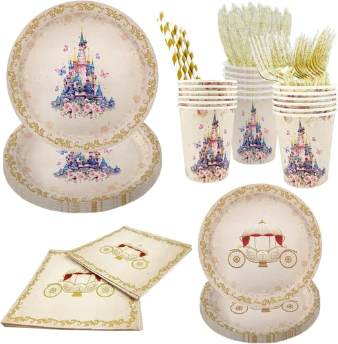 Vista 10 de AIBIIN 194 Piezas Decoraciones Mi Primera Comunión, Suministros para Fiesta de Primera Comunión Blanco y Dorado, Pancarta Temática de Bautismo