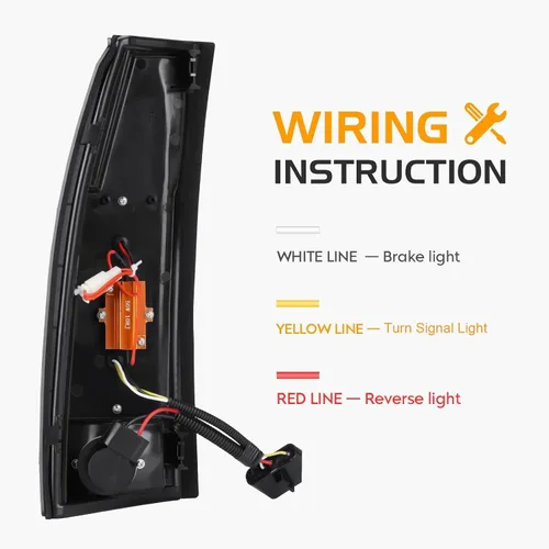 Vista 3 de Luces traseras LED para 88-99 Chevy GMC C/K 1500 2500 3500, C/K 1500 2500 Suburban 92-99, para Silverado 94-98, para Blazer 92-94, para Tahoe 95-99