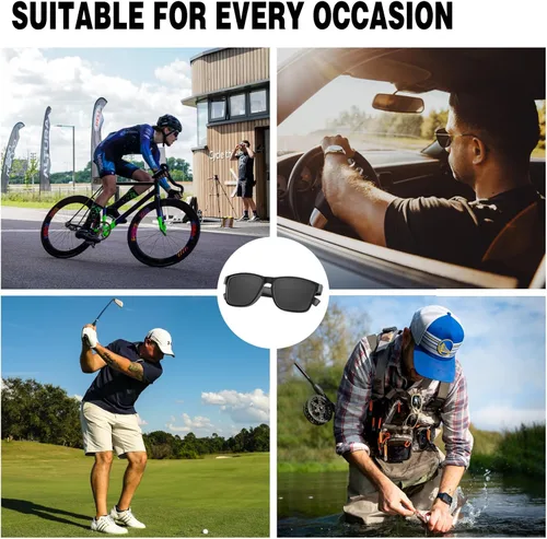 Vista 7 de GRFISIA Vintage Polarized Sunglasses for Men and Women Driving Sun glasses 100% UV Protection