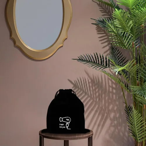 Vista 9 de FOMIYES Bolsa para secador de pelo, bolsa con cordón para secador de pelo, bolsa de almacenamiento con cordón, soporte simple para secadora de pelo