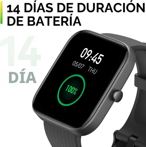 Vista 3 de Amazfit Reloj inteligente Bip 3 Pro para iPhone Android, 4 sistemas de posicionamiento satelital, pantalla a color de 1.69 pulgadas, duración