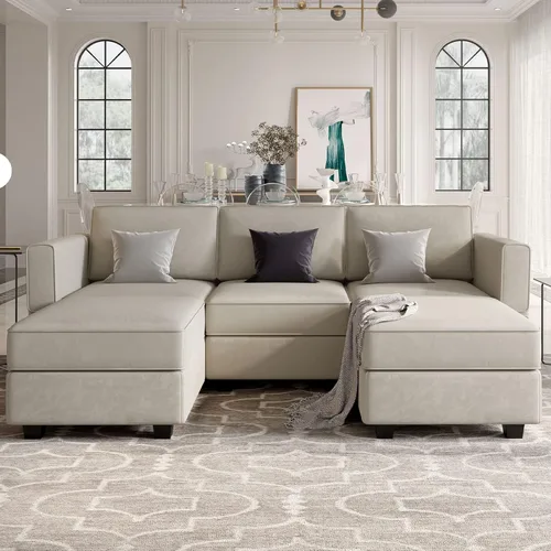 Vista 71 de Belffin Sofá modular Módulo medio con almacenamiento Accent Silla sin brazos para sofá modular seccional terciopelo negro