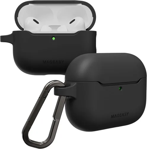 Vista 25 de MAGEASY Funda diseñada para estuche de AirPods Pro 2 - Funda protectora a prueba de golpes para AirPods Pro y Pro 2, resistente a las manchas, suave