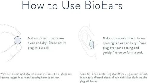 Vista 4 de BioEars Tapones para los oídos de silicona suave, 3 pares (paquete de 4)