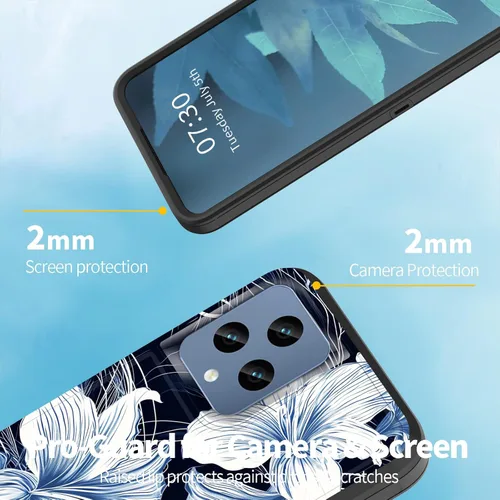 Vista 4 de Funda para Revvl 6 5G, híbrida de doble capa (tapa a prueba de polvo integrada) (soporte magnético para automóvil) a prueba de golpes, protección