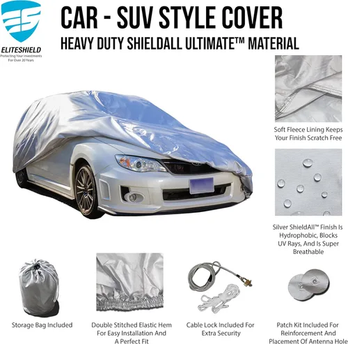 Vista 2 de EliteShield ShieldAll - Funda para SUV, anti-rayos UV, resistente a la intemperie, funda suprema para SUV que se adapta hasta 13.5 pies de largo