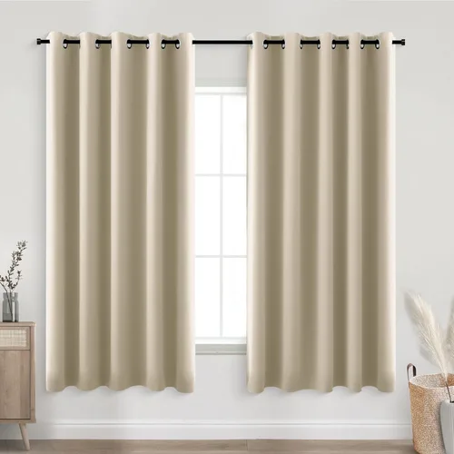 Vista 213 de KOUFALL Cortinas Doradas de Lujo Opacas para Sala de Estar, Elegantes Modernas Cortinas para Sala de 84 Pulgadas de Largo 2025