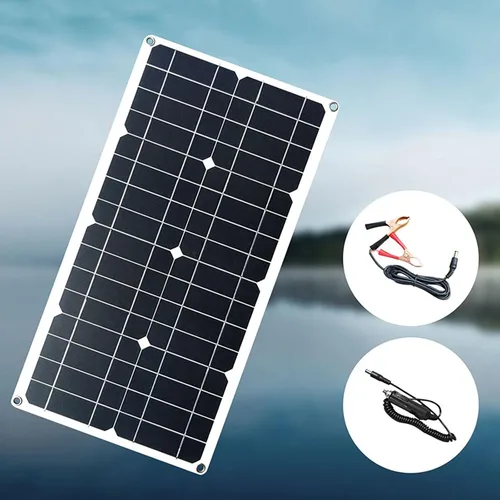 Vista 8 de Generador solar de 24 W, panel solar portátil de 5 V/1.7 A, cargador de energía monocristalino USB de módulo fotovoltaico monocristalino, panel