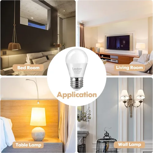 Vista 7 de Bombillas equivalentes a 25 vatios, bombilla blanca cálida de 2700 K, bombilla LED A15 E26,Bombilla de 3 vatios,Bombillas de bajo vatio,Lámpara