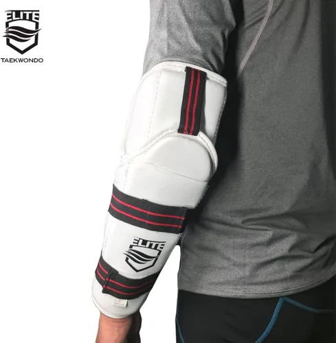 Vista 5 de ELITE - Protector de antebrazo y codo de Taekwondo. Tallas para niños y adultos (protector TKD) cómodo, ligero y protector