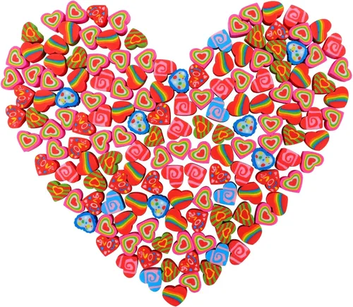 Mini borradores de San Valentín a granel, 240 borradores de corazón para el día de San Valentín, lindos borradores de vacaciones, suministros de