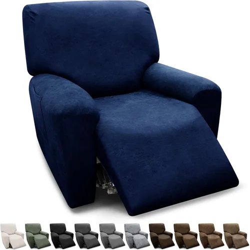 Vista 63 de Fundas para Sillón de 2 Piezas con Cojín en T, Fundas de Aspecto de Cuero para Sofá, Fundas para Sillas, Protector de Muebles Elástico, Funda