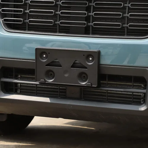 Vista 4 de Soporte para placa de matrícula de parachoques delantero compatible con Ford Maverick 2022 2023 2024 2025, adaptador de montaje de parachoques