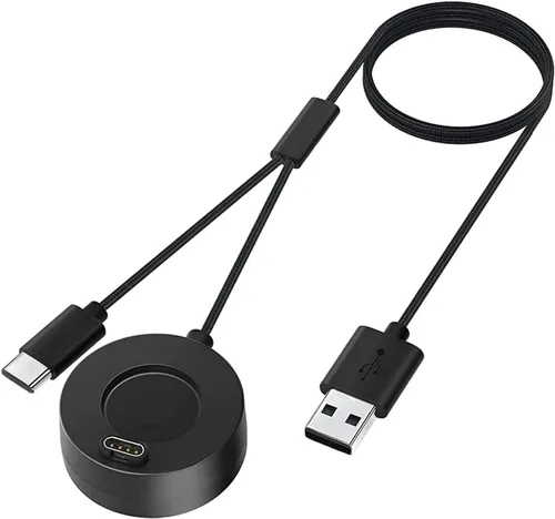 Cargador 2 en 1 compatible con Garmin Vivoactive 4/4S/3, Fenix 5/5S/5X/6/6S/6X 7/7S/7X, Venu/Instinct/Forerunner 945, etc., estación de carga 2 en 1