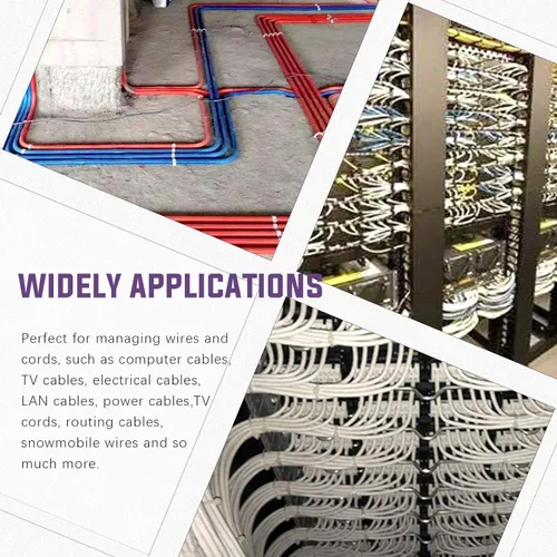 Vista 7 de Swpeet Paquete de 60 clips de cable tipo R de nailon negro de 1 pulgada, clips de sujeción de cable de montaje de tornillo de nailon con 60