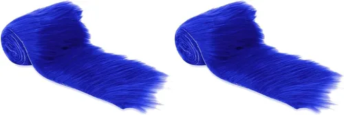 Vista 54 de FabricLA Tiras de Pelo Sintético Afelpado Verde Manzana - Pelo Artesanal para Gnomos, Cosplay y Proyectos de Bricolaje 2" X 60