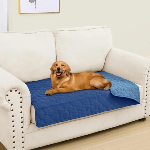 Vista 14 de Smiry Funda Manta Impermeable para Cama de Perro, Manta Suave Reversible para Mascotas, Lavable a Prueba de Fugas, Funda para Gatos y Perros