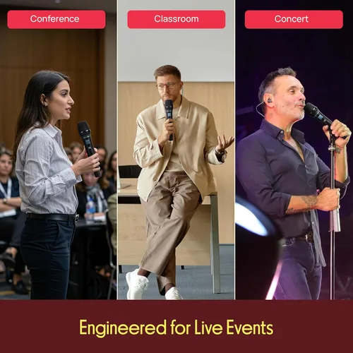 Vista 8 de Pyle Sistema de micrófono inalámbrico de 8 canales con micrófonos de mano, receptor para cantar, hospedar y conferencias en vivo, sistema de audio