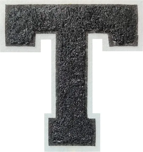 Vista 49 de 2 parches de letras de felpilla termo-adhesivas de 2.5", parches de letras universitarias de punto de felpilla para ropa (negro/blanco 2-1/2, S)