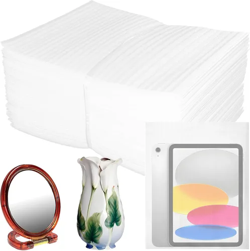 Vista 18 de 50 paquetes de 6'x8' Bolsas de espuma acolchada, suministros de mudanza para platos, espuma de embalaje para platos y tazas, papel de embalaje