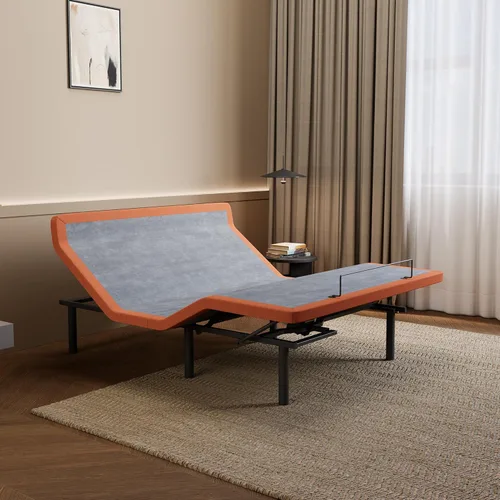 Vista 9 de Base de cama ajustable tamaño individual XL + Colchón híbrido de 12", Base de cama con masaje, inclinación de almohada, control de aplicación