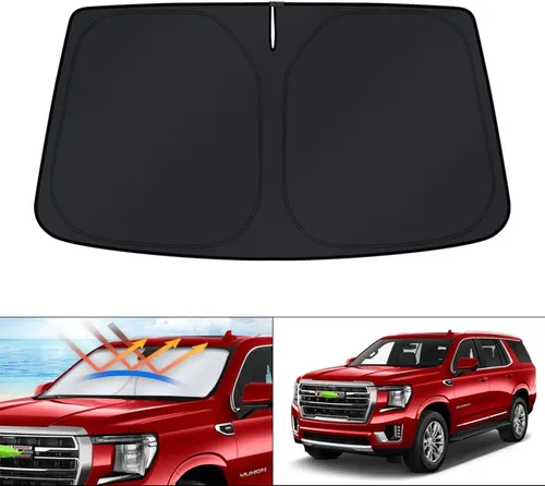 Vista 148 de KUST Parasol para parabrisas para Chevy Malibu 2013 2014 2015 accesorios de ventana cubierta solar plegable bloquea los rayos UV mantener el coche