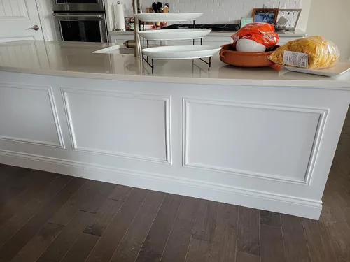 Vista 6 de Moldura de pared, flexible, despegar y pegar, moldura de panel de riel de silla, líneas de decoración de esquina para pared, piso, techo, espejo
