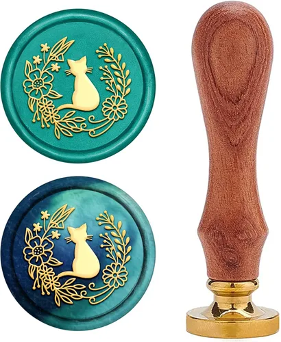 Vista 13 de CRASPIRE Sello de cera de hongo vintage con mango de madera, cabeza de latón extraíble retro para invitaciones de boda, sobres de Navidad, Acción