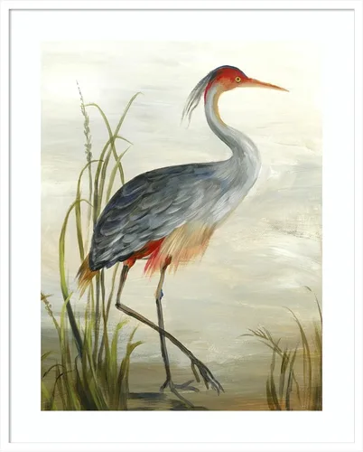 Vista 25 de Amanti Art Framed Wall Art Print 24x20 Grey Heron by Aimee Wilson, Animals Wall Art, Rustic Farmhouse Decor, Small Poster Painting Artwork for