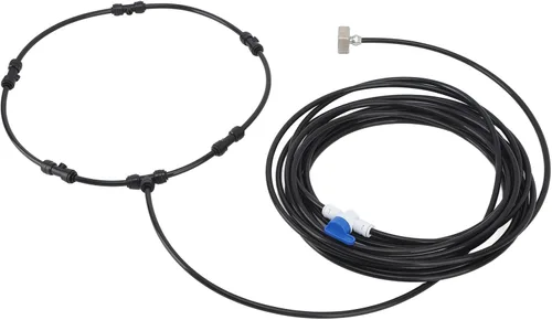 DAUZ Tubo rociador de agua, kit de nebulización de ventilador, resistente a la corrosión, buen sellado para exteriores (rosca estándar de EE. UU.)