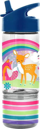 Vista 13 de Stephen Joseph, Botella de agua para beber y refrigerio para niños, 12 onzas de Tritan sin BPA, botella de agua para bebidas y aperitivos para niñas