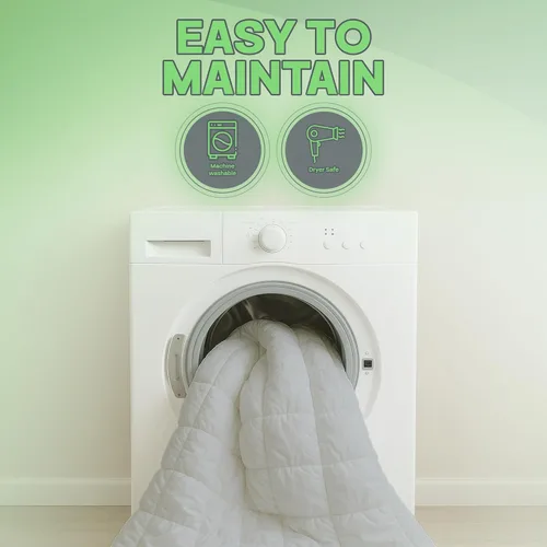 Vista 8 de Sacred Thread Edredón reversible – Poliéster y rayón derivado del relleno de edredón de bambú, para todas las estaciones, relleno alternativo al