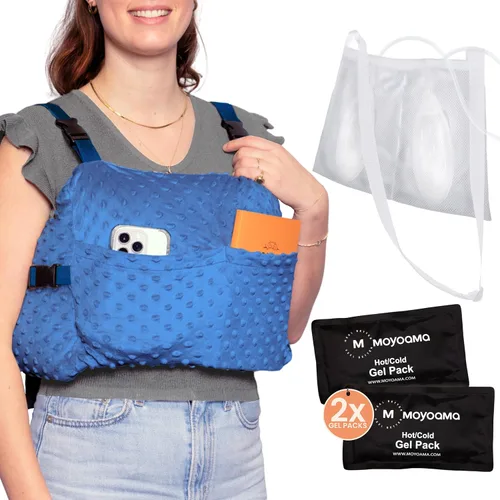 Vista 10 de MOYOAMA Almohada post mastectomía – Kit de protección de 4 piezas con 2 paquetes de gel y bolsa de drenaje de ducha – Imprescindible para cirugía