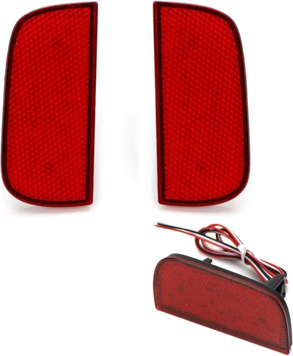 Vista 9 de iJDMTOY Luces LED de reflector para parachoques de lente roja 54-SMD Compatible con Honda Civic Sedán/Coupé 2016-2021, función como luces de cola