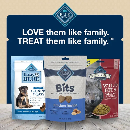 Vista 9 de Blue Buffalo Blue Bits Natural Soft Moist Training - Recompensas para perros, recetas de carne de res, salmón, pavo y pollo, paquete variado de 4